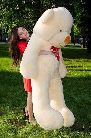 М'яка  іграшка подарунок на 8 березня плюшевий ведмедик,  плюшевий ведмедик Рафаель 200 см Персиковий Тернопіль