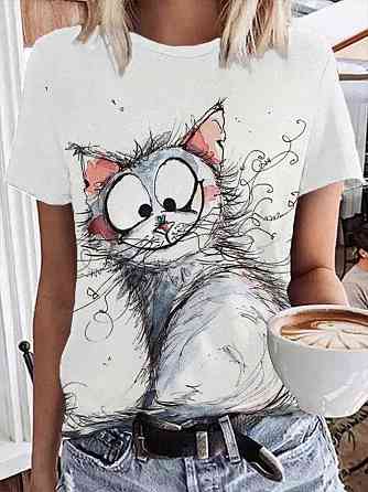 Футболка жіноча з принтом  46 Біла 2664084960 Дніпро