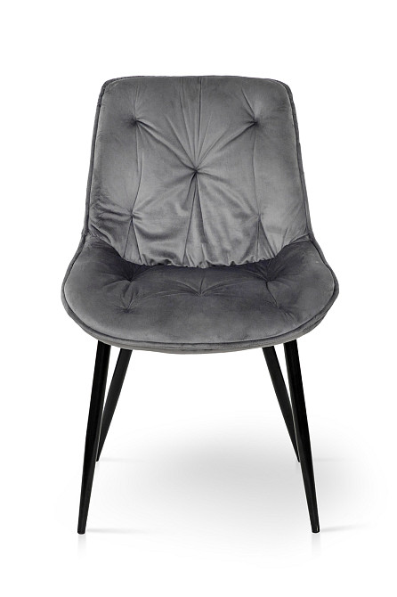 Стілець Прадо-R чорний/ велюр сірий Київ - фото 2