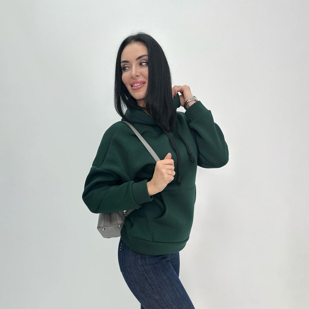 Жіночий теплий худі з капюшоном "Basic" Турція оптом | Норма і батал Київ - фото 1