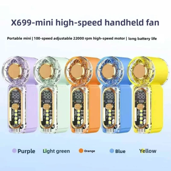 Вентилятор ручний акумуляторний X699 mini, портативний USB вентилятор з підставкою, кишеньковий Одеса