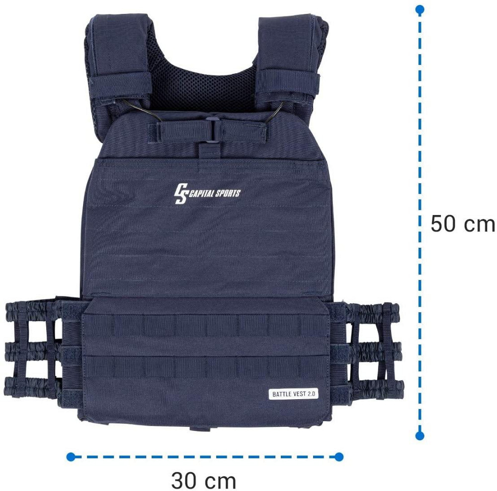 Жилет утяжеленный Capital Sports Battlevest 2.0 2 x 2,6 кг + 2 x 4 кг - черный Германия Ровно - изображение 5