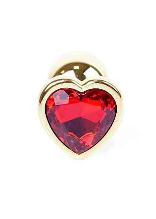 Анальна пробка - Jewellery Gold Heart Plug Red Sex Aura Київ