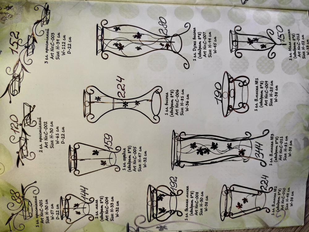 Подставка кованая для цветов «Ровер» на 3 вазона, стойка под цветы, вазон Киев - изображение 7