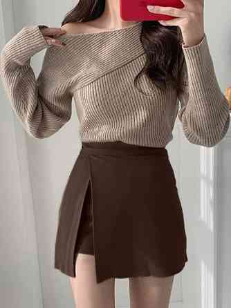 Базова жіноча спідниця-шорти костюмка люкс Шоколад, 42/44 Одеса