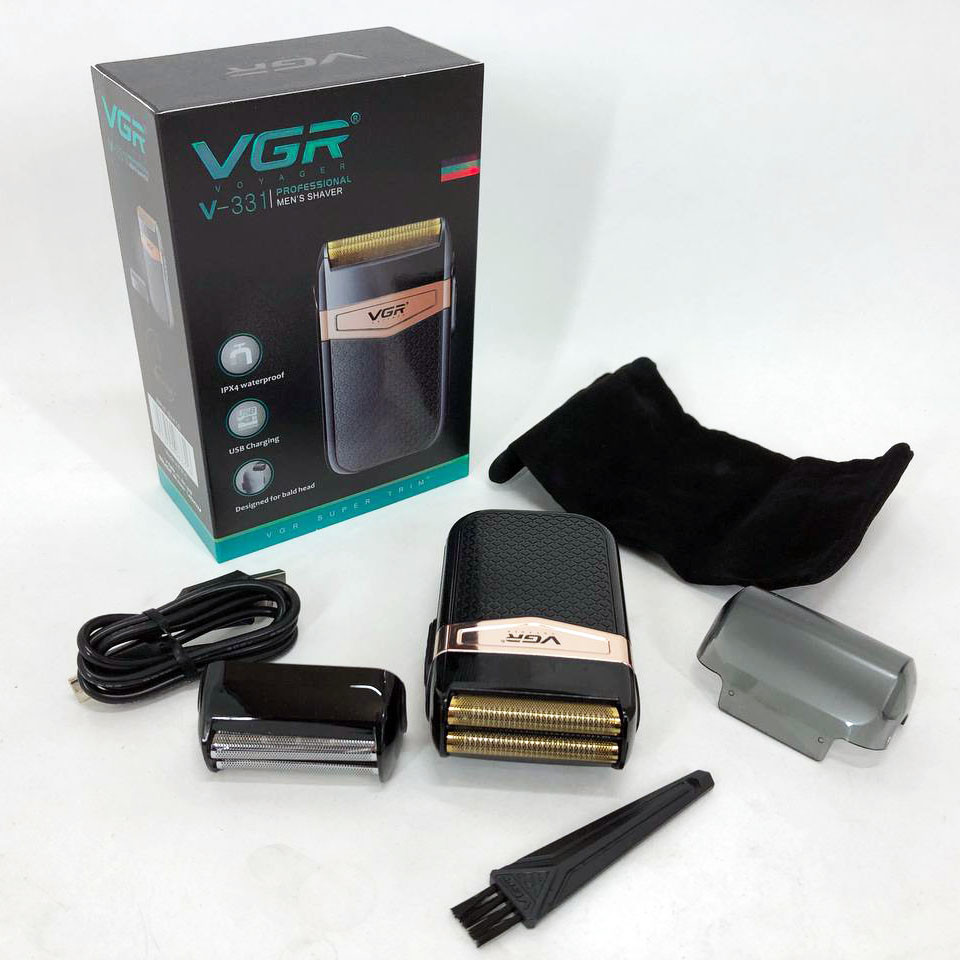 Портативна сітчаста бритва VGR V-331, Чоловіча бритва на батарейках Професійна для волосся FM-60 Львів - фото 4