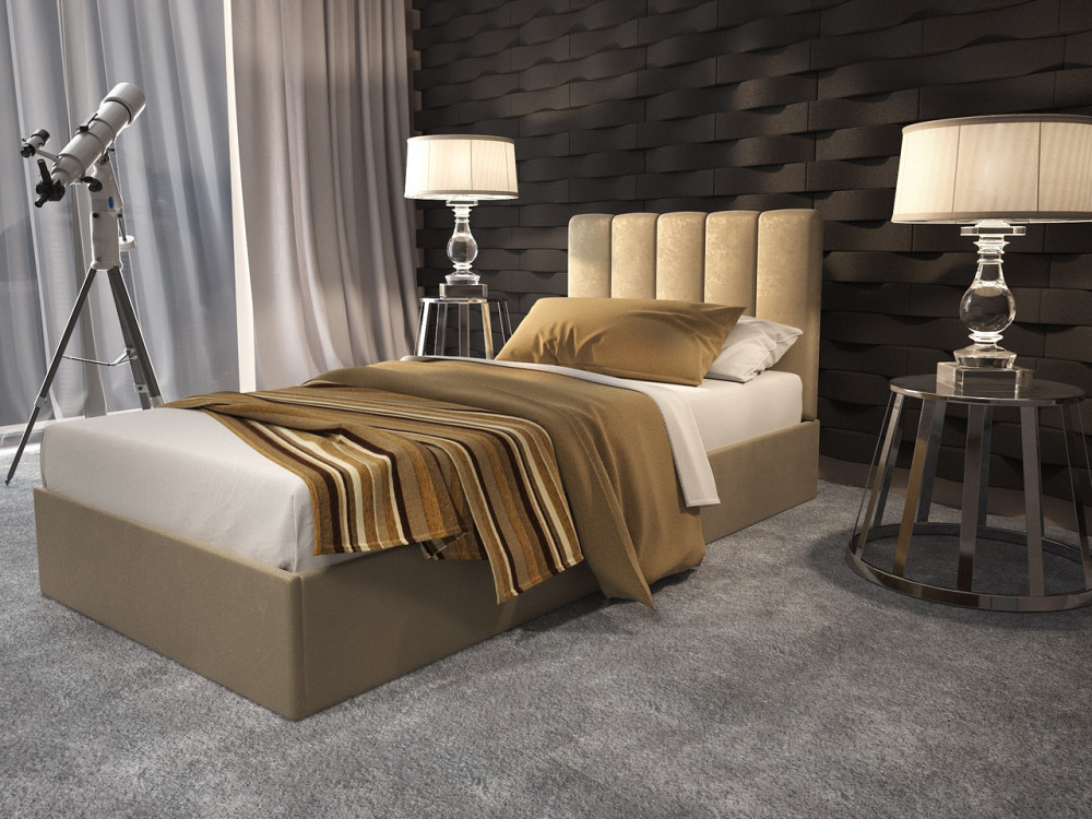 Кровать BacardiDesign без подъемного механизма 90x200 бежевый Киев - изображение 2