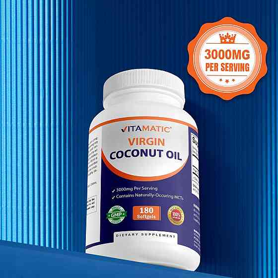 Virgin Coconut Oil, 180 Softgels (1,000 mg per Softgel) Луцк