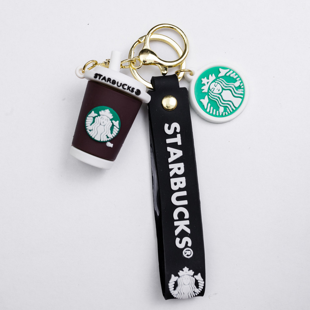 Дитячий брелок Старбакс 3,5×4,5 (см) для ключів, на сумку і рюкзак HP-55-26SG Коломия - фото 1