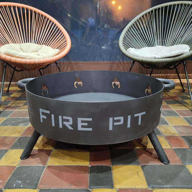 Костровая чаша Fire pit 60 см. от производителя SAB Building. Чаша для огня со складными ножками Харьков - изображение 2