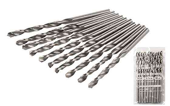 Свердло для металу MASTERTOOL HSS 3,2х65 мм WHITE 10-1032 Рівне