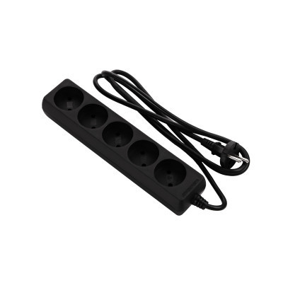 Мережевий подовжувач 2E 5XCEE7/17, 1.5м, black (2E-U0510M1.5BK_Gift) Вінниця - фото 1