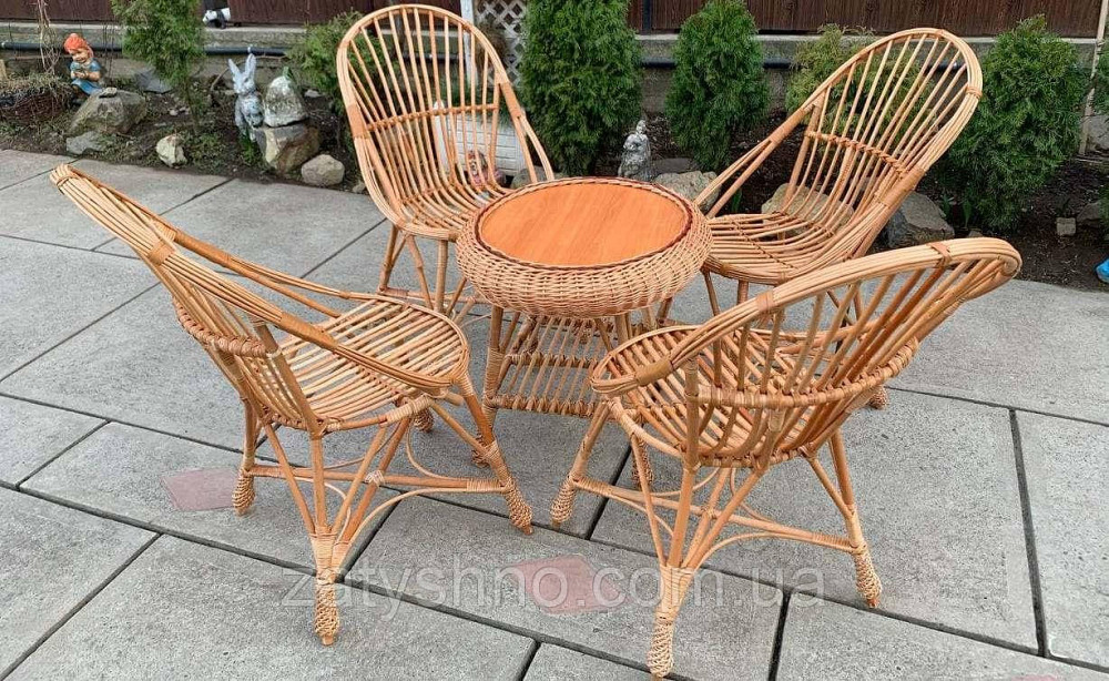 Меблі плетені для балкона з лози Київ - фото 1