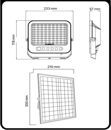 Светодиодный прожектор на солнечной батарее TIGER PRO-100 3CCT 068-012-2100 Одесса