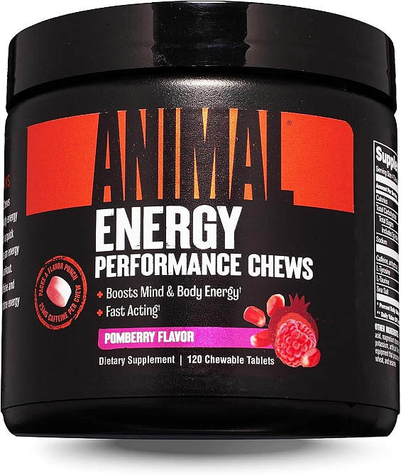 Передтренувальний комплекс Universal Nutrition Animal Energy Performance 120 Chews (Pom-Berry) Луцьк - фото 1