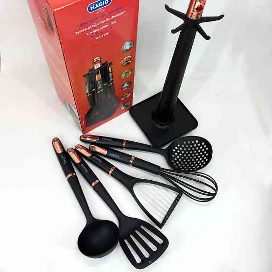 Набір кухонних інструментів силіконових приладдя Magio, Нейлоновий набір для кухні BR-77 Івано-Франківськ