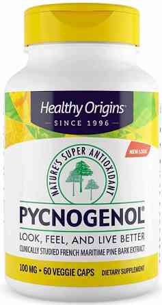 Екстракт соснової кори Пікногенол Healthy Origins Pycnogenol 100 мг 60 капсул Київ