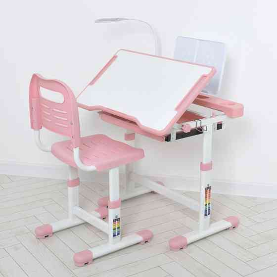 Детская Парта M 5068-8-2 со стулом, розовый, подставка для книги Винница