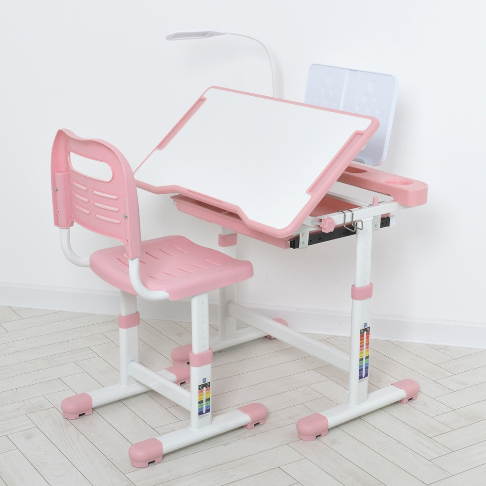 Детская Парта M 5068-8-2 со стулом, розовый, подставка для книги Винница - изображение 3