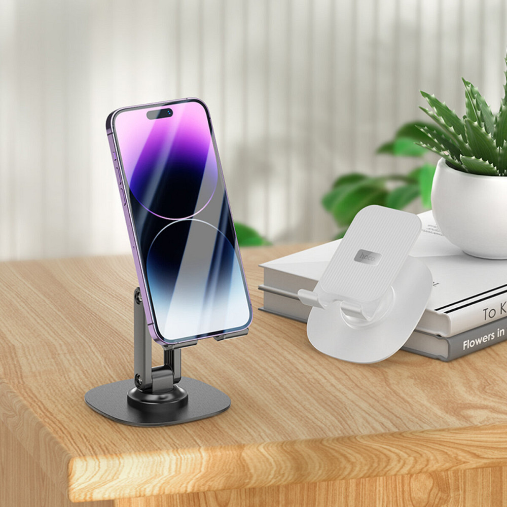 Тримач для мобільного HOCO HD6 Winner dual-axis rotating desktop stand Black (6942007602372 ) Київ - фото 5