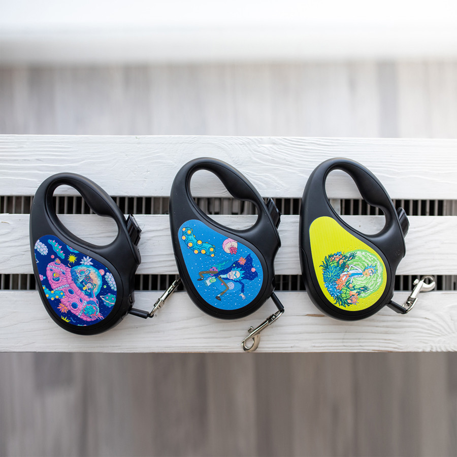 Повідець-рулетка для собак WAUDOG R-leash, малюнок "Рік і Морті 1", S, до 15 кг, 5 м, світловідбивна стрічка Вінниця - фото 8