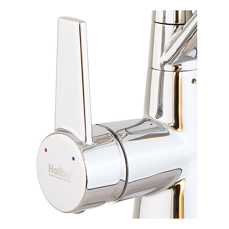 Змішувач для кухні під осмос Haiba Nobel 021 латунь/хром з гнучким чорним виливом на фіксаторі (HB3982) Чернівці - фото 4