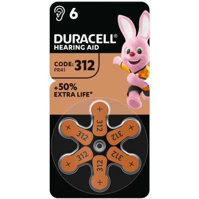 Батарейка Duracell для слухових апаратів розмір 312, 6 шт. в упаковці (5007516/5011449) Вінниця - фото 1