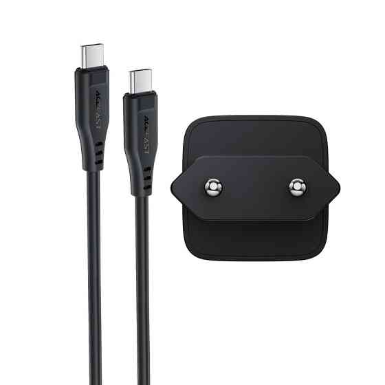 Сетевое зарядное устройство ACEFAST A118 PD30W mini GaN USB-C fast charger Black Киев