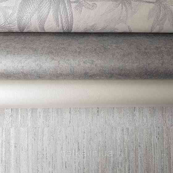 Шпалери флізелінові еко Rasch Kerala 0.53х10 м горизонтальні смужки сірі сріблясті ефект потертості Київ