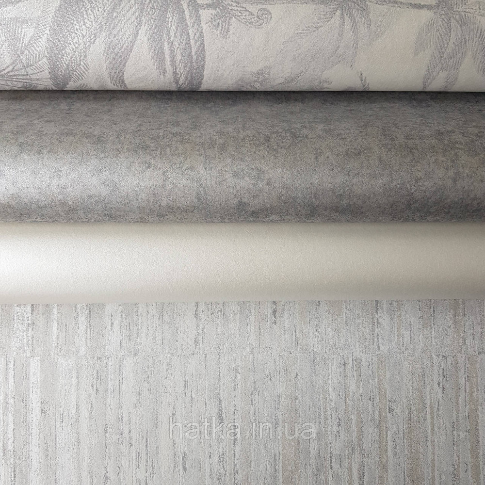 Шпалери флізелінові еко Rasch Kerala 0.53х10 м горизонтальні смужки сірі сріблясті ефект потертості Київ - фото 3