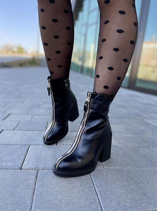 Lexi Жіночі черевики Lexi чорні натуральна шкіра каблук 9 см розмір 36-40 (3048/1) Коломыя - изображение 5