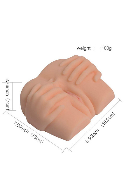 Мастурбатор Вагіна-Анус Delicate hand masturbator без вібрації тілесний Sex Aura Київ - фото 3