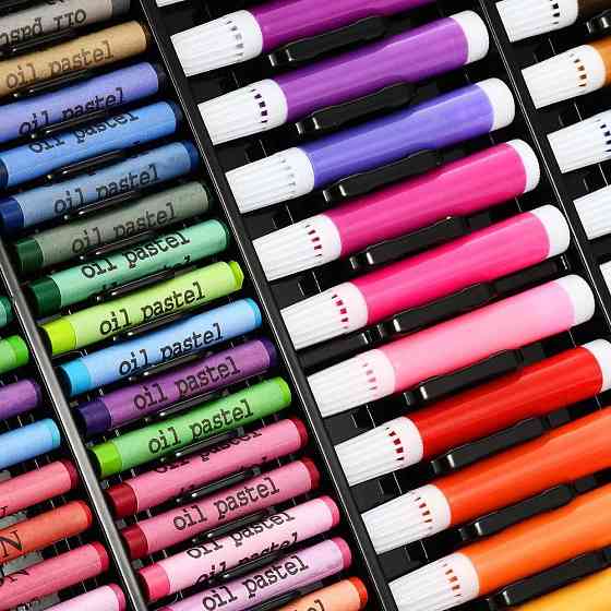 Видеообзор! Детский художественный набор для рисования Art set 168 предметов, Детский набор для творчества Каменец-Подольский