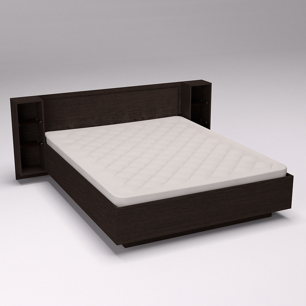 Кровать Кристалл №1 двуспальная, Венге Магия, 2035х1976х850 Львов - изображение 2