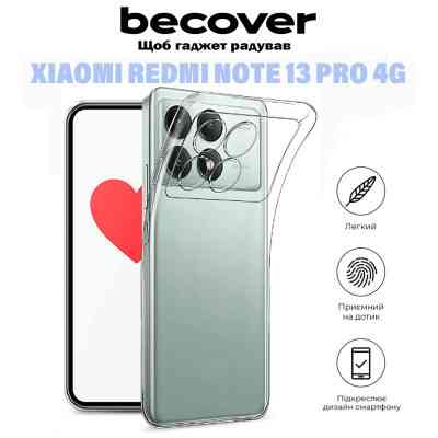 Чохол до мобільного телефона BeCover Xiaomi Redmi Note 13 Pro 4G Transparancy (710914) Вінниця