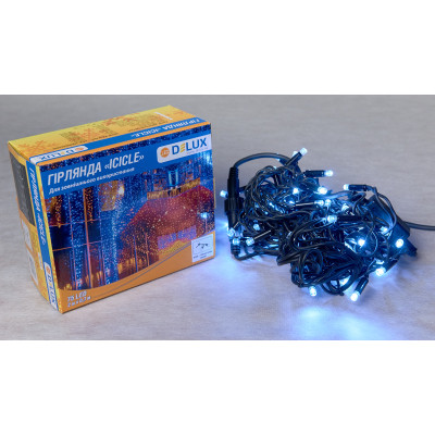 Гірлянда Delux Icicle 75LED 2x0.7m білий/чорний IP44 EN (90016589) Вінниця - фото 1