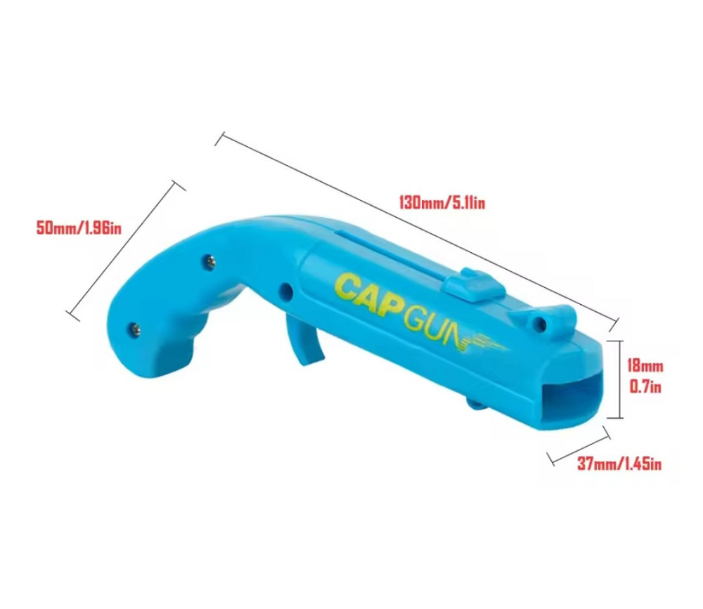 Открывалка игрушка для бутылок у форме пистолета 13 см серый Киев - изображение 5