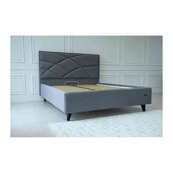Ліжко NettaDesign Comfort з нішею для білизни на ніжках 160x200 сірий Київ