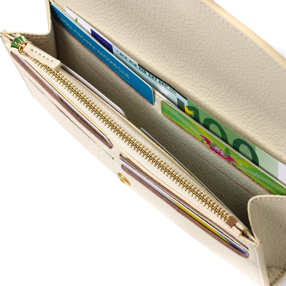 Цікавий жіночий гаманець з монетницею на блискавці з натуральної шкіри (Tony Bellucci) Київ - фото 10