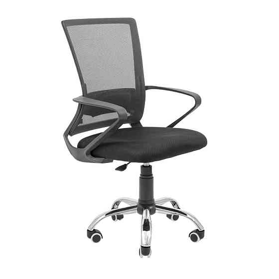 Офисное кресло руководителя Richman Robin Piastra Хром Черно-серый Днепр