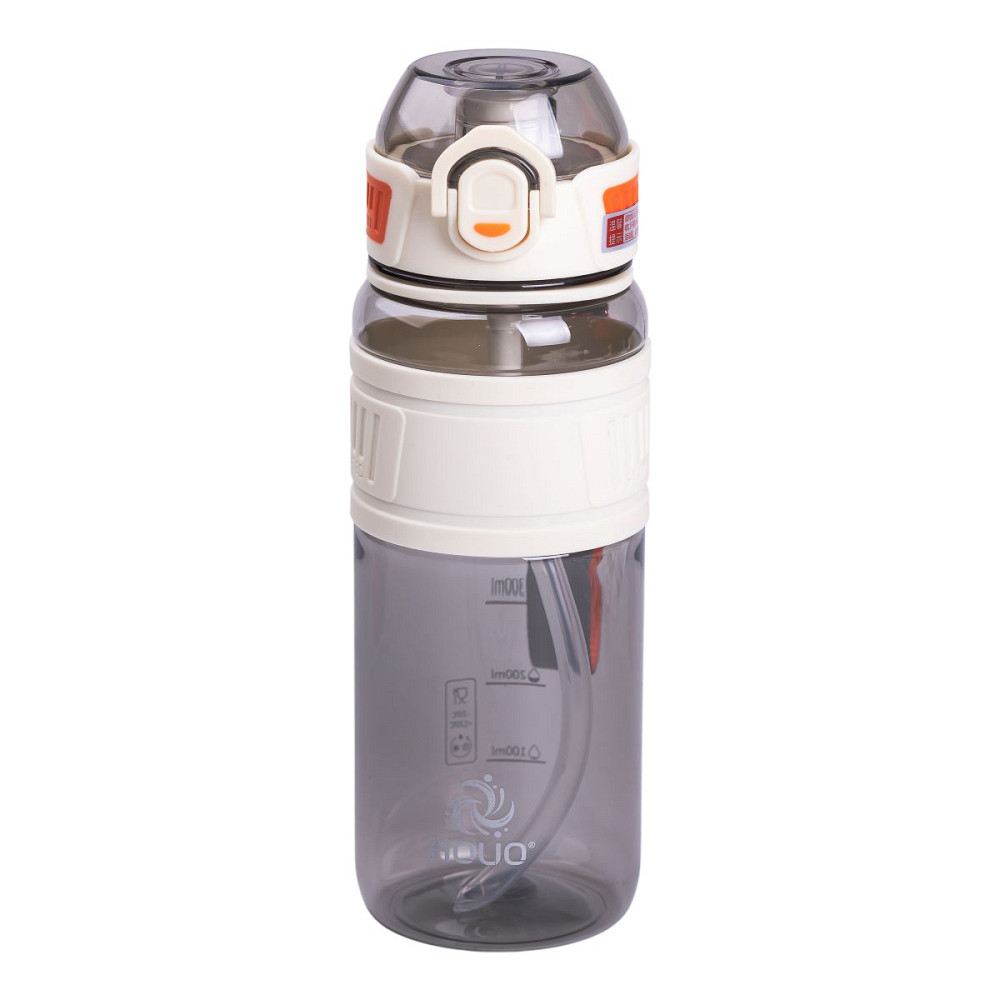 Пляшка для води з трубочкою та ремінцем 750 мл спортивная пляшка 23.5 см Біла HP-14-34W Коломия - фото 1