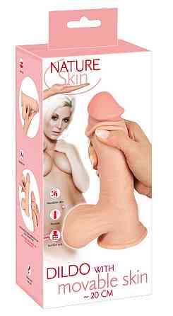 Фаллоимитатор - Nature Skin Dildo With Movable Skin, 20 см Sex Aura Киев