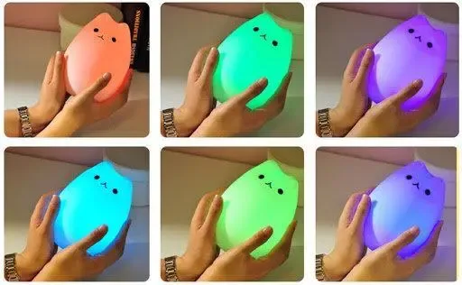 Сенсорный силиконовый Led светильник-ночник Котик Коломия - фото 1