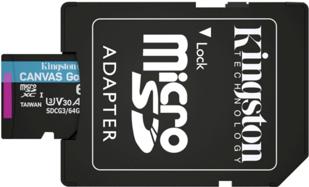Картка пам'яті Kingston Canvas Go! Plus microSDXC 64GB UHS-I U3 V30 Київ - фото 1