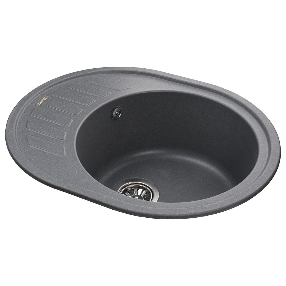 Гранітна мийка Globus Lux ARNO сірий металік 620х500мм-А0003 Тернопіль - фото 2