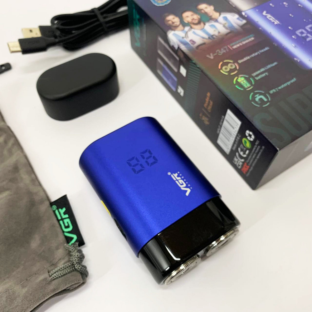 Потужна електрична бритва для бороди VGR V-347, Електрична бритва для стрижки з вологозахистом JX-92 Івано-Франківськ - фото 2