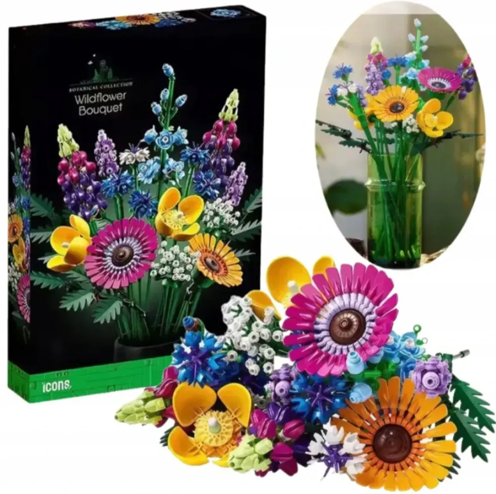 Конструктор Botanicals Букет польових квітів, 939 деталей, у стилі Lego-лого Київ - фото 4