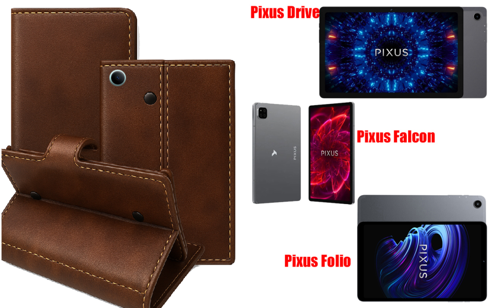 Книжка-трансформер для планшета Pixus Drive, Falcon, Folio, колір Black Buno-Red Київ - фото 1