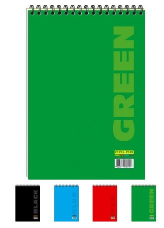 Зошит "Графіка" спіраль A4 60арк ВА4460-001 "COLOR" тверда підкладка, шт Київ - фото 1