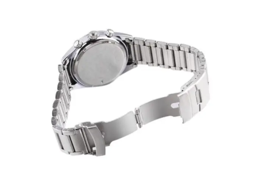 Чоловічий наручний годинник Skmei Tandem 9096 Сріблястий з синім Київ